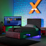 Cama para juegos Oracle con soporte para TV, tamaño twin