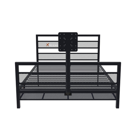 Basecamp LED Gaming Bed with XL TV Mount, Black, Full - X Rocker