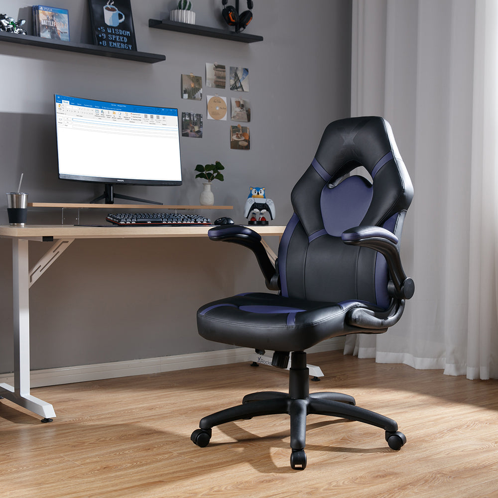 Venom PC Office Gaming Chair, Purple/Black - X Rocker
