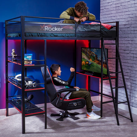 Fortress Gaming Bunk with Desk - X Rocker