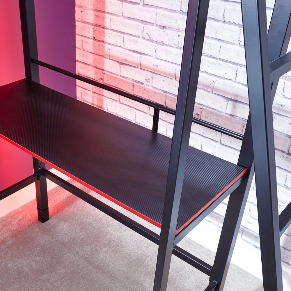 Fortress Gaming Bunk with Desk - X Rocker