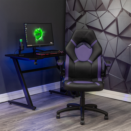 Venom PC Office Gaming Chair, Purple/Black - X Rocker