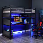 Litera para juegos BattleBunk con escritorio, color negro