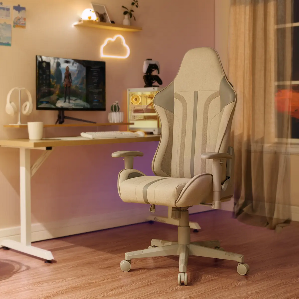 Mysa Office Gaming Chair, Gray, Gray Base - X Rocker